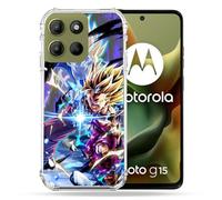 Cokitec Coque Renforcée pour Motorola G15 Manga Dragon Ball Sangohan Duo