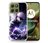 Cokitec Coque Renforcée pour Motorola G15 Manga Jujutsu Kaisen Gojo Saturo