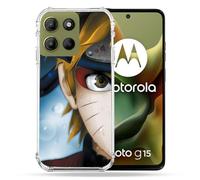 Cokitec Coque Renforcée pour Motorola G15 Manga Naruto Blanc