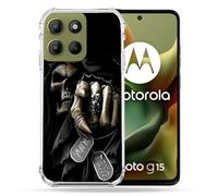 Cokitec Coque Renforcée pour Motorola G15 Tete de Mort Your Next