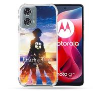 Cokitec Coque Renforcée pour Motorola G24 4G Manga Attaque Titans Soleil