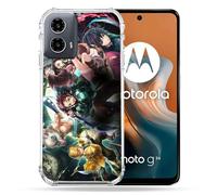 Cokitec Coque Renforcée pour Motorola G34 5G Manga Demon Slayer Groupe