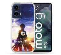 Cokitec Coque Renforcée pour Motorola G35 5G Manga Attaque Titans Soleil