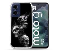 Cokitec Coque Renforcée pour Motorola G35 5G Tete de Mort Triple