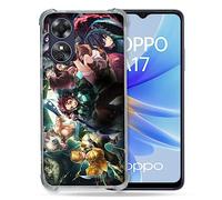 Cokitec Coque Renforcée pour Oppo A17 Manga Demon Slayer Groupe