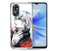 Cokitec Coque Renforcée pour Oppo A17 Manga Tokyo Ghoul Kaneki Blanc
