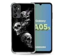 Cokitec Coque Renforcée pour Samsung Galaxy A05S Tete de Mort Triple