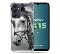 Cokitec Coque Renforcée pour Samsung Galaxy A15 4G / 5G Animal Cheval Blanc
