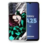 Cokitec Coque Renforcée pour Samsung Galaxy A25 5G Manga Demon Slayer Tanjiro