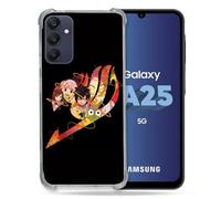Cokitec Coque Renforcée pour Samsung Galaxy A25 5G Manga Fairy Tail Logo Noir