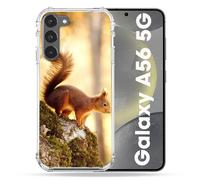 Cokitec Coque Renforcée pour Samsung Galaxy A56 5G Animal Ecureuil Bois