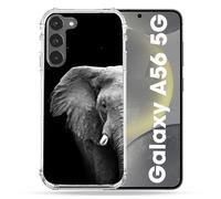 Cokitec Coque Renforcée pour Samsung Galaxy A56 5G Animal Elephant Noir