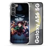 Cokitec Coque Renforcée pour Samsung Galaxy A56 5G Manga Demon Slayer Noir