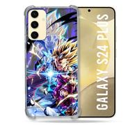 Cokitec Coque Renforcée pour Samsung Galaxy S24 Plus Manga Dragon Ball Sangohan Duo