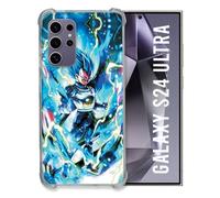 Cokitec Coque Renforcée pour Samsung Galaxy S24 Ultra Manga Dragon Ball Vegeta Bleu