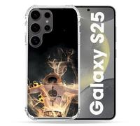 Cokitec Coque Renforcée pour Samsung Galaxy S25 Manga One Piece Ace Noir