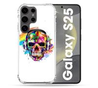 Cokitec Coque Renforcée pour Samsung Galaxy S25 Tete de Mort Tag