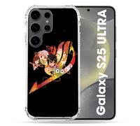 Cokitec Coque Renforcée pour Samsung Galaxy S25 Ultra Manga Fairy Tail Logo Noir