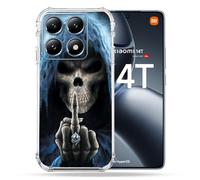 Cokitec Coque Renforcée pour Xiaomi 14T Tete de Mort Doigt