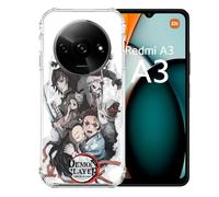 Cokitec Coque Renforcée pour Xiaomi Redmi A3 Manga Demon Slayer Blanc