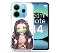 Cokitec Coque Renforcée pour Xiaomi Redmi Note 14 4G Manga Demon Slayer Nezuko
