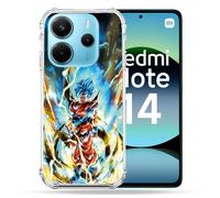 Cokitec Coque Renforcée pour Xiaomi Redmi Note 14 4G Manga Dragon Ball Sangoku Blanc