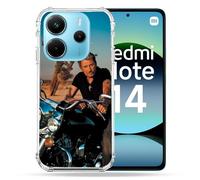 Cokitec Coque Renforcée pour Xiaomi Redmi Note 14 4G Musique Johnny Hallyday Moto