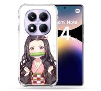 Cokitec Coque Renforcée pour Xiaomi Redmi Note 14 Pro 4G Manga Demon Slayer Nezuko