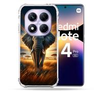 Cokitec Coque Renforcée pour Xiaomi Redmi Note 14 Pro 5G Animal Elephant Savane