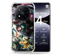Cokitec Coque Renforcée pour Xiaomi Redmi Note 14 Pro Plus 5G Manga Demon Slayer Groupe