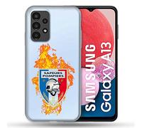 Cokitec Coque Transparente pour Samsung Galaxy A13 / A04S Pompier Feu