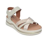 COKKETA Sandalo da donna in pelle con cinturini combinati e chiusura in velcro, soletta in pelle con gel ammortizzante, plateau di 5 cm, comodo e casual per l'estate. Taglia 35