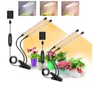 COKOLILA 2 pièces Lampe pour Plantes, 320 LEDs lumière à spectre complet, 3000K 5000K 660nm pour plantes d'intérieur avec minuterie, 3 modes, idéal pour les petites plantes (avec 2 adaptateurs)
