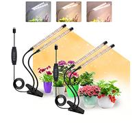 COKOLILA 2 pièces Lampe pour Plantes, 320 LEDs lumière à spectre complet, 3000K 5000K 660nm pour plantes d'intérieur avec minuterie 3/9/12H, 3 modes, idéal pour les petites plantes (sans adaptateur)