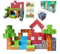 Cokomono Blocs de Construction Magnétiques Mon Monde Magnétique Jouet de Construction pour Enfants à Partir de 3 Ans - Jouet Créatif Montessori (Forêts, pièce, 100)