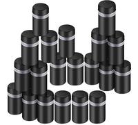 Cokritsm 20pcs Entretoise De Verre,12x25mm Vis D’Entretoise De Signe Support Mural En Acier Inoxydable Pour Clous Publicitaires,Pour Plaques Et PréSentoirs De Signe Noir