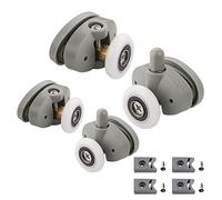 Cokritsm 23mm Roulette Porte De Douche, 4pcs 23mm Roulettes De Porte De Douche Coulissantes, Pour Trou De Verre De 9-12mm, Roulettes Pour Porte De Douche