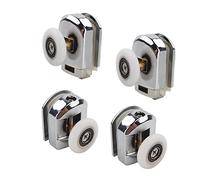 Cokritsm 23mm Roulettes pour Porte de Douche, 4pcs Rouleau de Porte de Douche Dans Portes de Douche, Roulette Porte Coulissante Douche pour Trou de Verre de 4-6mm