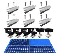 Cokritsm 30 mm/35 mm Kit de Support de Panneau Solaire Universel pour Panneaux Solaires en Z, 6 pièces Kit réglable Support pour Panneau Solaire, Support pour Kit de Fixation PV