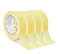 Cokshy Lot de 4 rouleaux de ruban adhésif crêpe polyvalent 24 mm x 50 m pour la maison, le bureau, l'étiquetage, les fournitures scolaires, le bricolage et l'art