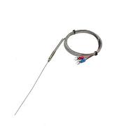 COKYIS Fil Dia.1/1.5/2/3/4mm Type K Thermocouple blindé WRNK-191 capteur de température 0~1100 ℃ Profondeur d'insertion 50mm/100mm/150mm(Dia. 1mm,L 50mm,Wire Length 2M)