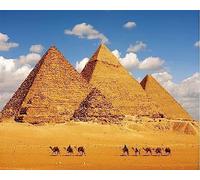 COKYIS Kit Broderie Point de Croix Compté Pyramides égyptiennes DIY débutant canevas point de croix kit 11CT toile pré-imprimé noel décoration de la maison,40x50cm