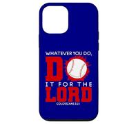 Col. 3:23 - Quoi Que tu fasses, Fais-Le pour Le Seigneur Thème du Baseball Coque pour iPhone 12 Mini