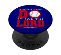 Col. 3:23 - Quoi Que tu fasses, Fais-Le pour Le Seigneur Thème du Baseball PopSockets PopGrip Adhésif