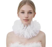 Col à Volants Bouffants, Col en Tulle Multicouches pour Costume de Clown ou Arlequin, Idéal pour les Déguisements Festifs pour Femmes