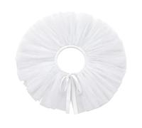 Col à volants moelleux et doux, collerette clown avec bande réglable, col clown blanc avec bande réglable et dentelle - Accessoire de costume de carnaval, d'Halloween