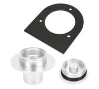 Col de remplissage de réservoir de carburant à distance en aluminium, avec bouchon de gaz et support de montage à souder pour raccord de tuyau de 2 pouces, col droit(CAP52S)