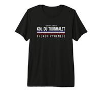 Col du Tourmalet Pyrénées Françaises Cyclisme T-Shirt Haut de Gamme