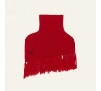 Col en maille à franges rouges UN
