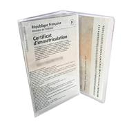 col Etui Carte Grise Cristal Transparent Fabrication Française Porte Papier Voiture